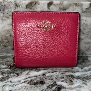 Coach Pink Leather Wallet